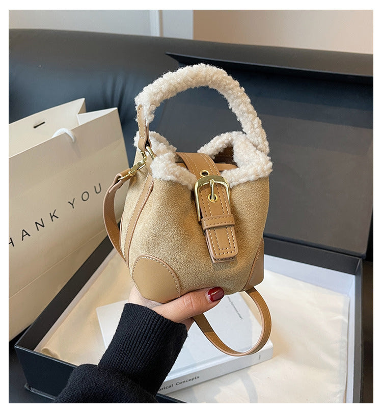 S4R-Crossbody Bags Women Shoulder Bag Casual Retro Plush Bag Versatile Plush Designer Bags Purse and Handbags Female Bags