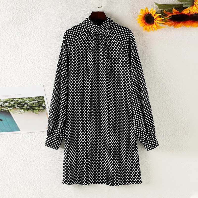 S4R-New Fashion Polka-dot Print Dresses For Spring And Autumn
