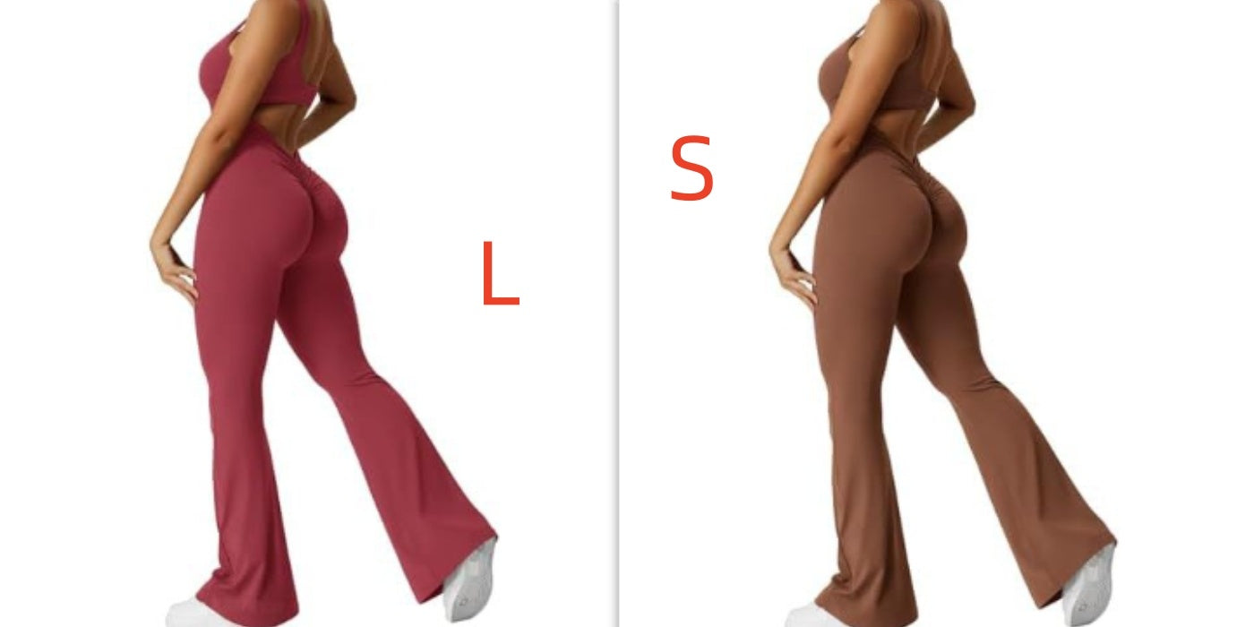 S4R-YEOREO Women Sleeveless Flare Jumpsuits