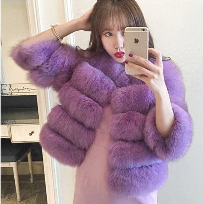 S4R-S-3XL Mink Coats Women Winter New Fashion FAUX Fur Coat Elegant Thick Warm Outerwear Fake Fur Jacket Chaquetas Mujer