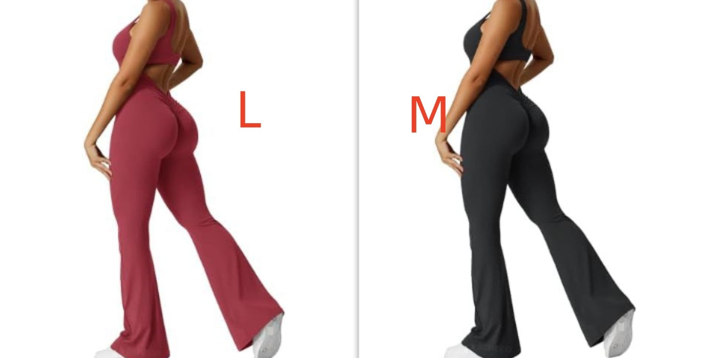 S4R-YEOREO Women Sleeveless Flare Jumpsuits