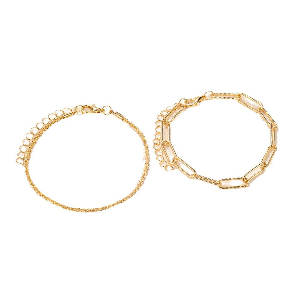 S4R-Gold And Sliver Rhinestones Bracelet Womens Jewelry
