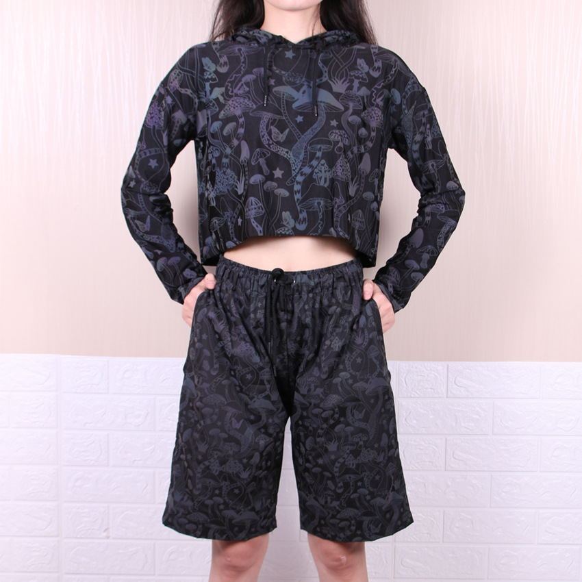 S4R-New Mushroom Reflective Hoodies Women