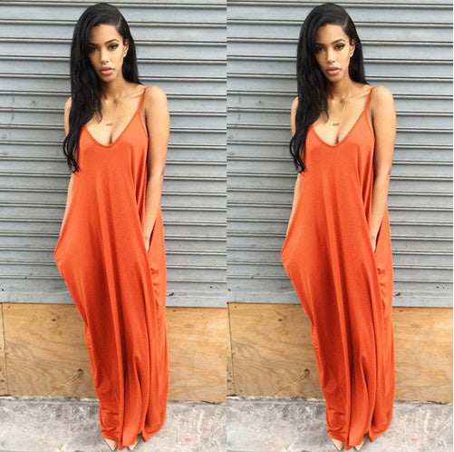 S4R-Women Summer Dress Casual Long Dresses Plus Size