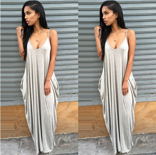 S4R-Women Summer Dress Casual Long Dresses Plus Size