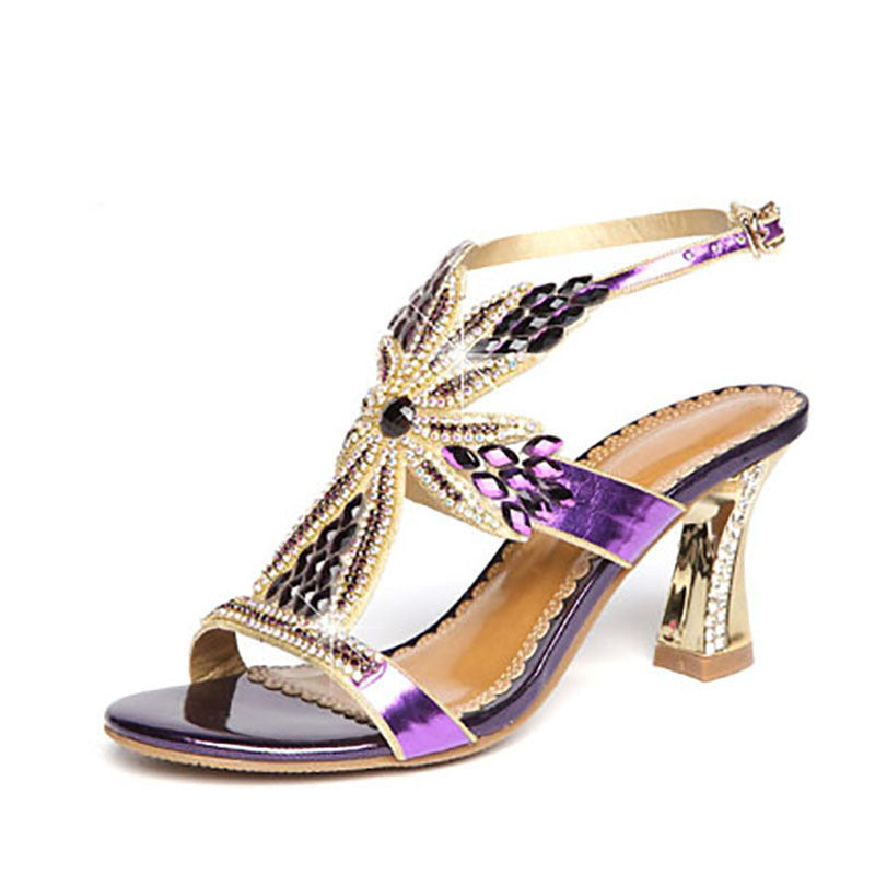 S4R-Horseshoe heel chunky heel shoes
