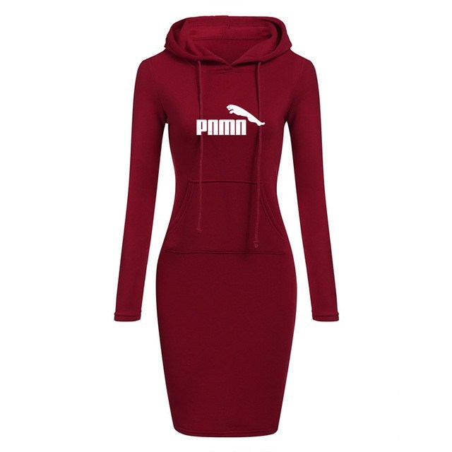 S4R-Autumn Winter Women Hoodies Sweatshirts Long-sleeved Dress