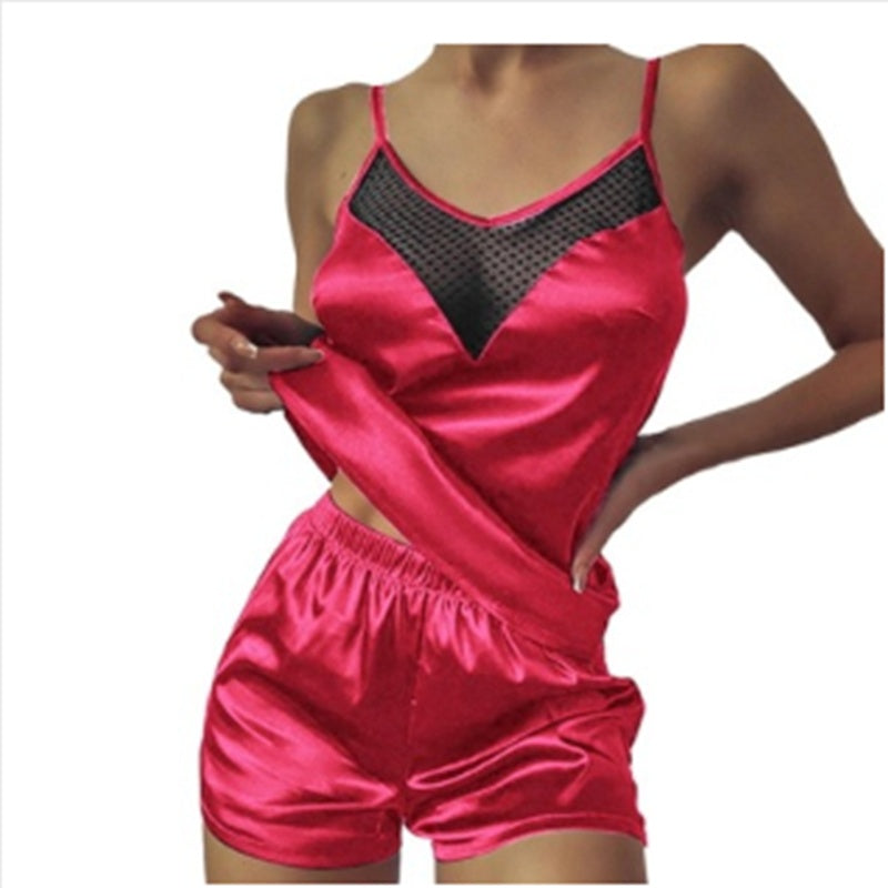 S4R-Women Sexy Sleepwear Sleeveless Babydoll Strap