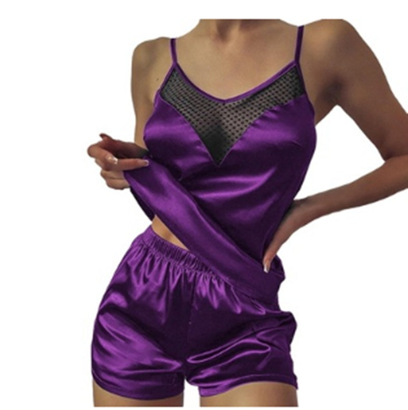 S4R-Women Sexy Sleepwear Sleeveless Babydoll Strap