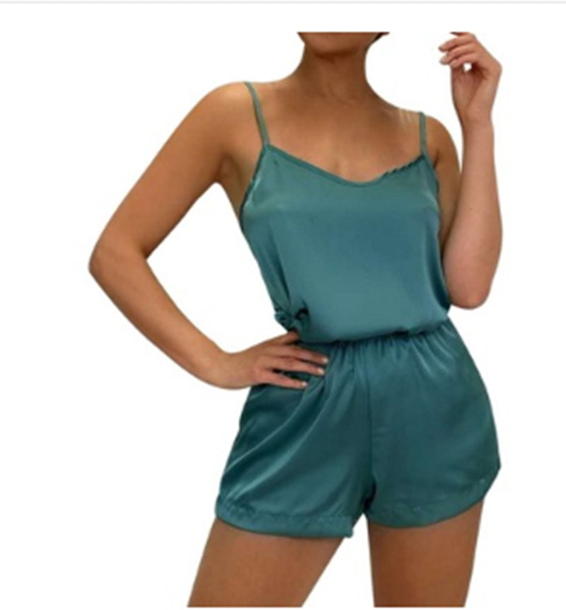 S4R-Women Sexy Sleepwear Sleeveless Babydoll Strap