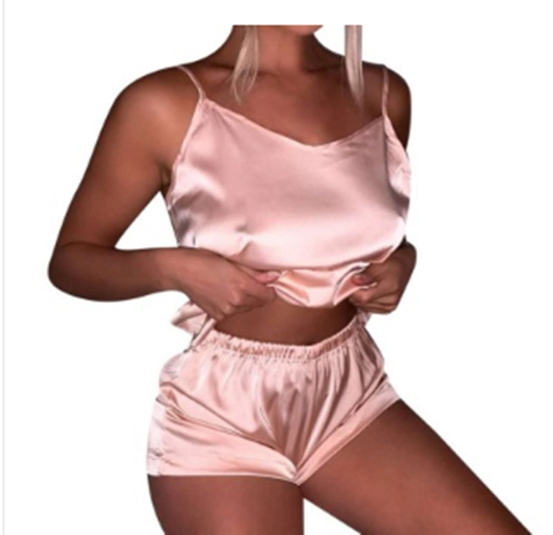 S4R-Women Sexy Sleepwear Sleeveless Babydoll Strap