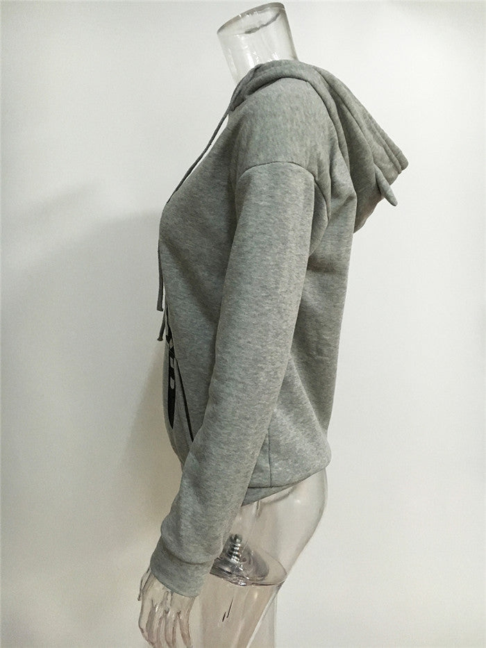S4R-Long Sleeve Sweatshirt Hoodies Women Casual Crop Top