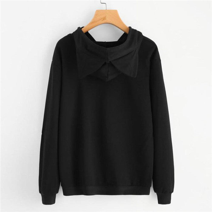 S4R-Long Sleeve Sweatshirt Hoodies Women Casual Crop Top