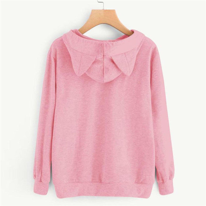 S4R-Long Sleeve Sweatshirt Hoodies Women Casual Crop Top