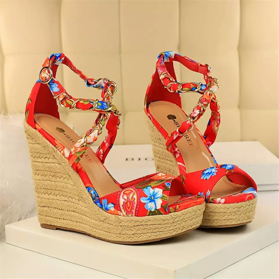 S4R-Women's Shoes Wedge Heel Women's Shoes Sandals