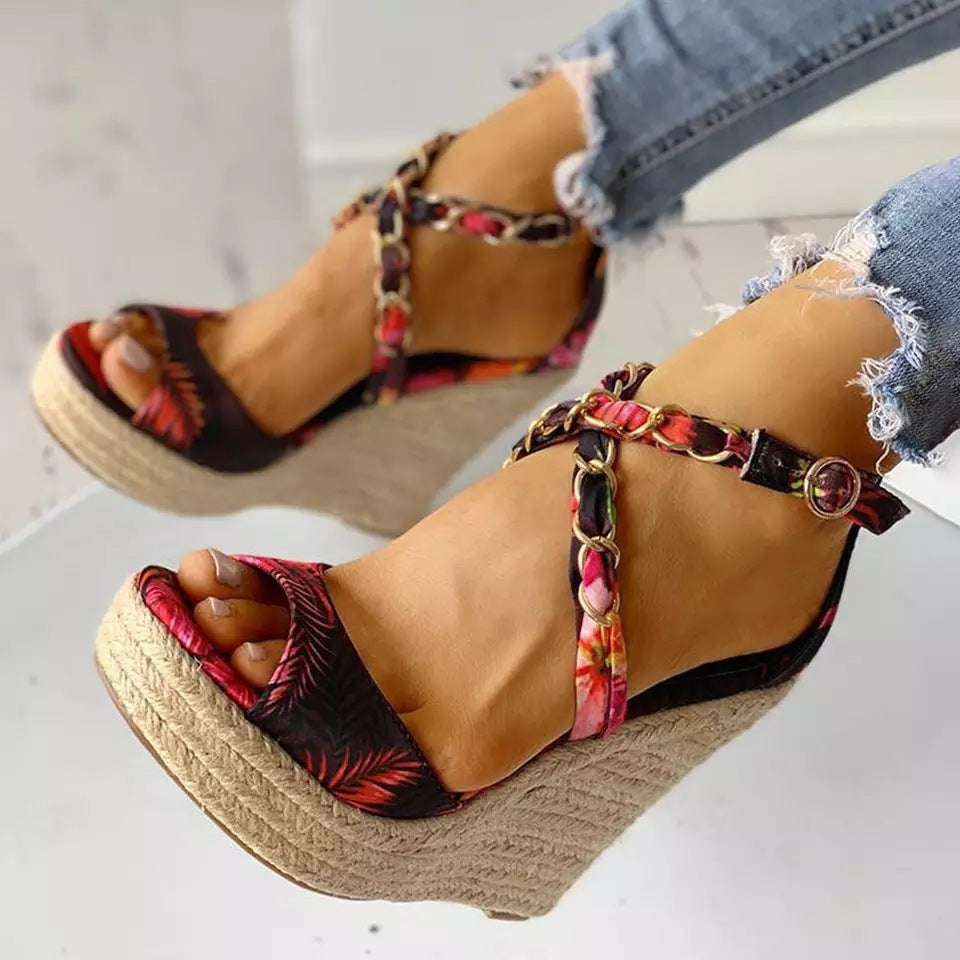 S4R-Women's Shoes Wedge Heel Women's Shoes Sandals