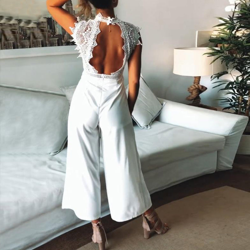 S4R-Womens Long Jumpsuits Summer Romper Casual Overalls