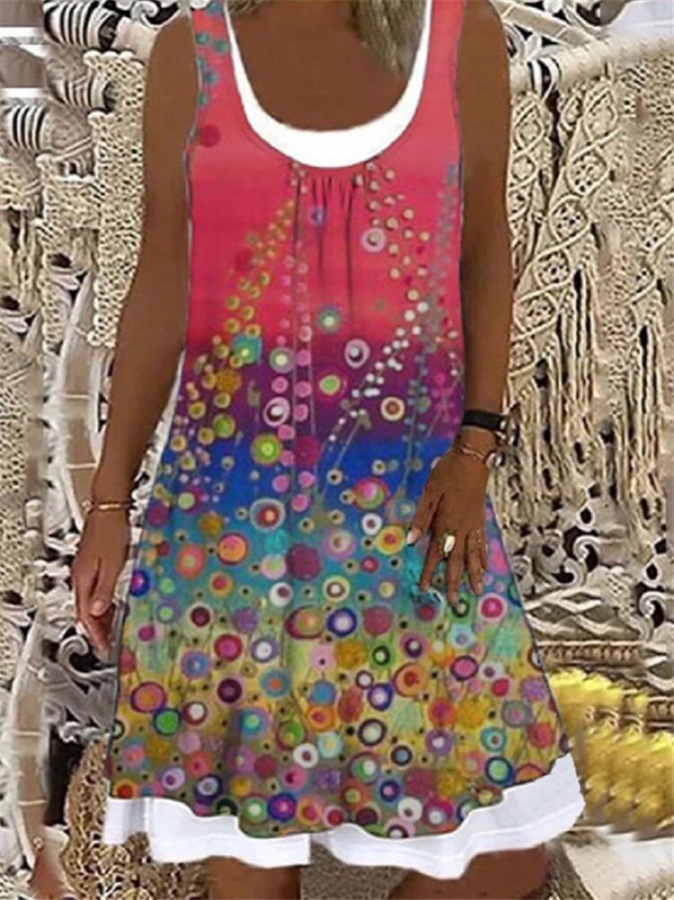 S4R-Cotton Casual Floral Short Sleeve Dresses
