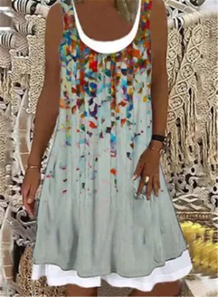 S4R-Cotton Casual Floral Short Sleeve Dresses
