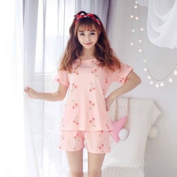 S4R-ShorT Sleeve Cute Sleepwear Homewear