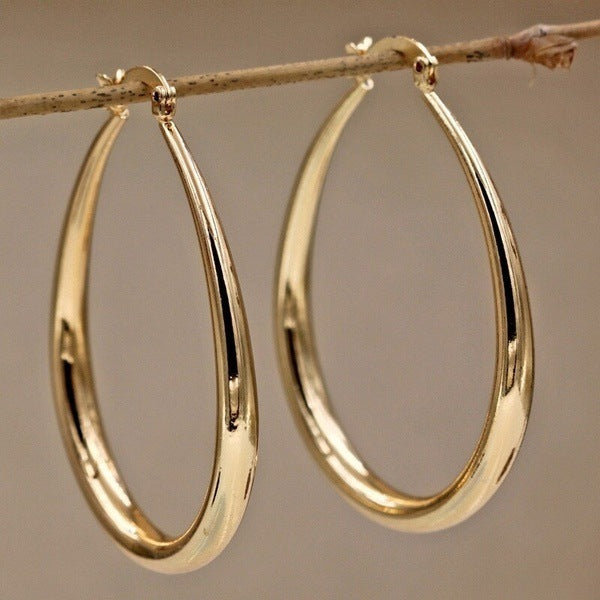 S4R-Geometric oval earrings
