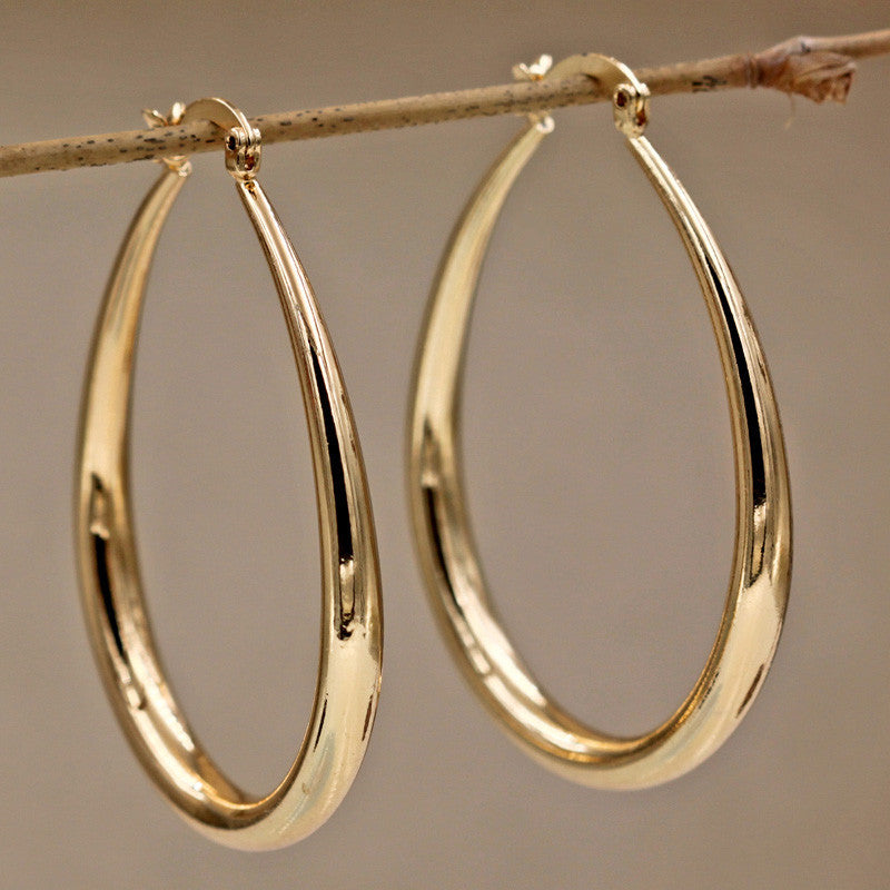 S4R-Geometric oval earrings