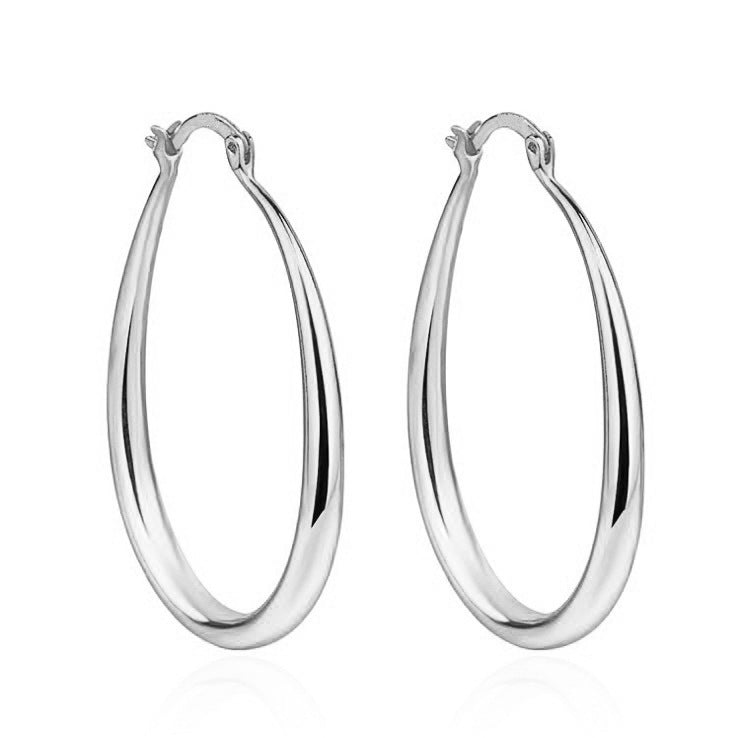 S4R-Geometric oval earrings