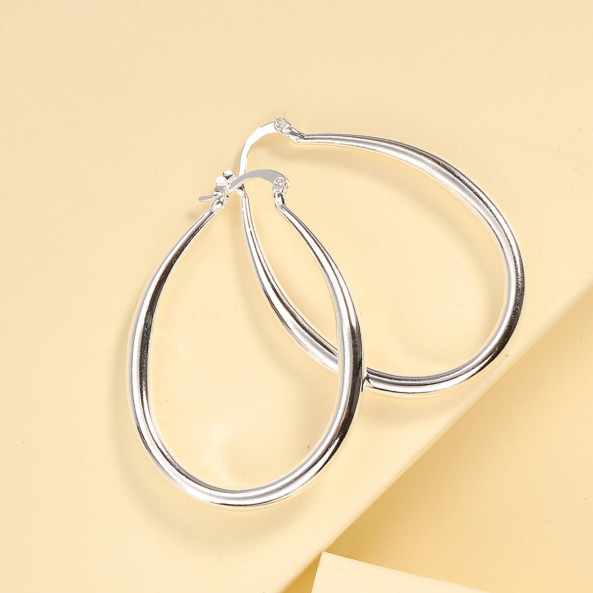 S4R-Geometric oval earrings