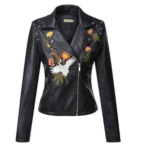 S4R-Leather coats Motorcycle Jacket Black Outerwear leather PU Jacket