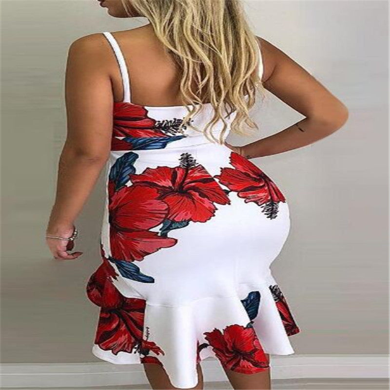 S4R-Collage halter irregular skirt dresses