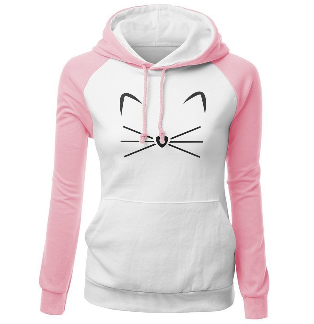 S4R-Cute Cat Woman Hoodies Sweater