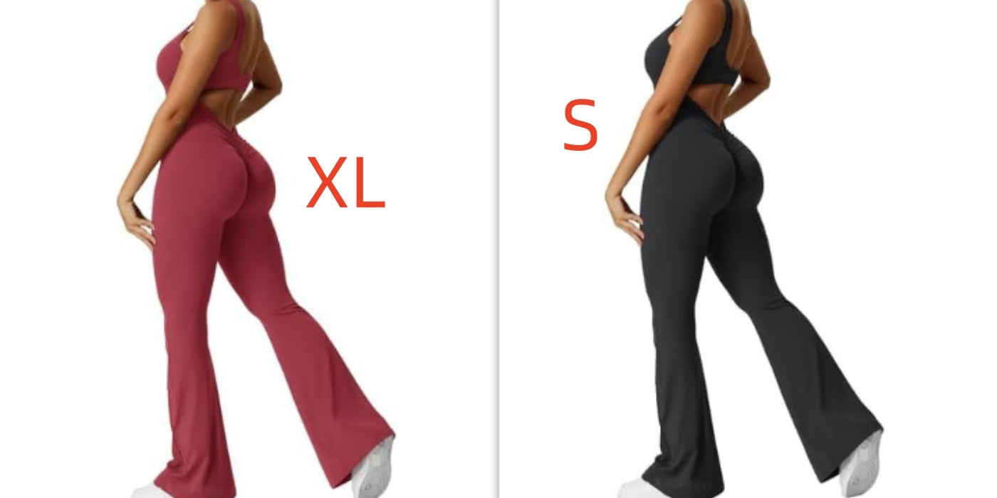 S4R-YEOREO Women Sleeveless Flare Jumpsuits