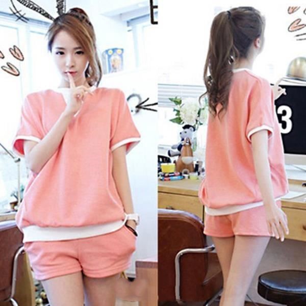 S4R-ShorT Sleeve Cute Sleepwear Homewear