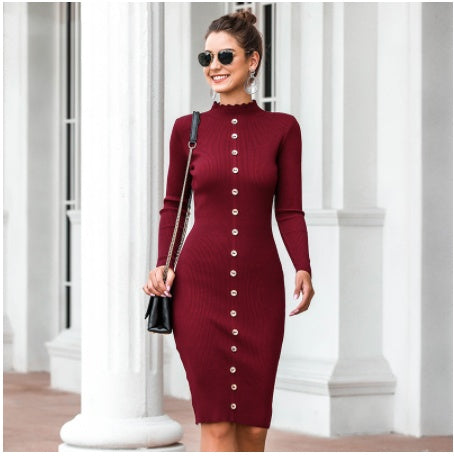 S4R-Knitted sweater dress
