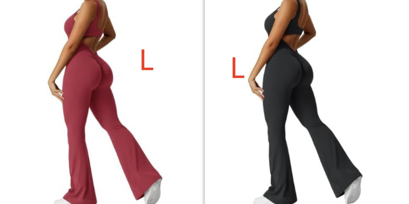 S4R-YEOREO Women Sleeveless Flare Jumpsuits