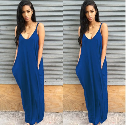 S4R-Women Summer Dress Casual Long Dresses Plus Size