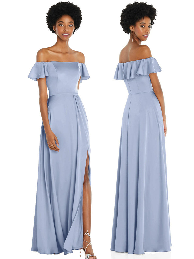 S4R-Satin Bridesmaid Dresses Slimming And Shading