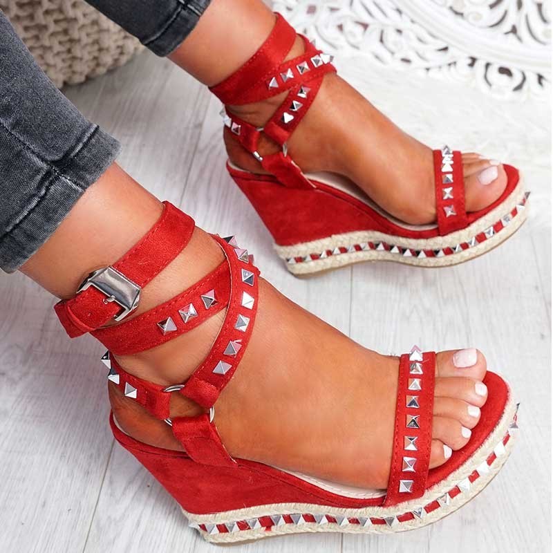S4R-Wedge High Heel Willow Sandals Women's Shoes