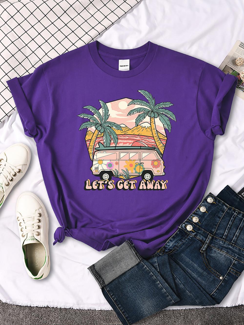 S4R-Let's Get Away Vacation Pattern Female T-shirts