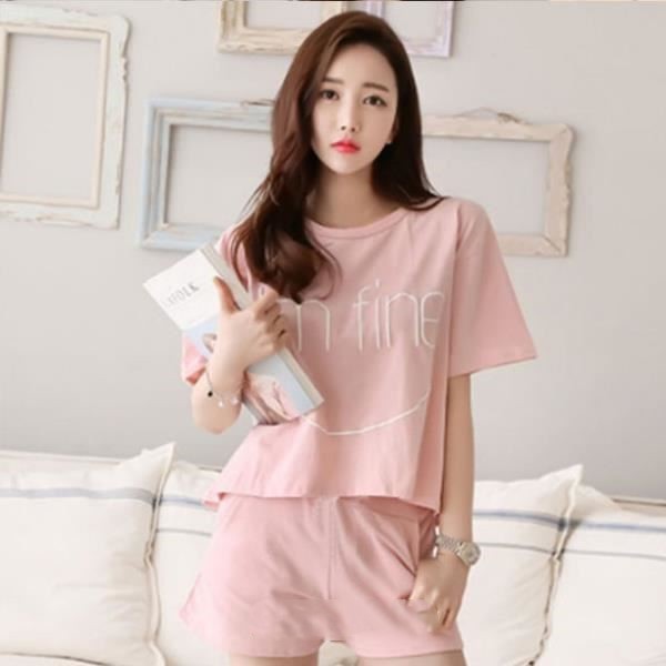 S4R-ShorT Sleeve Cute Sleepwear Homewear