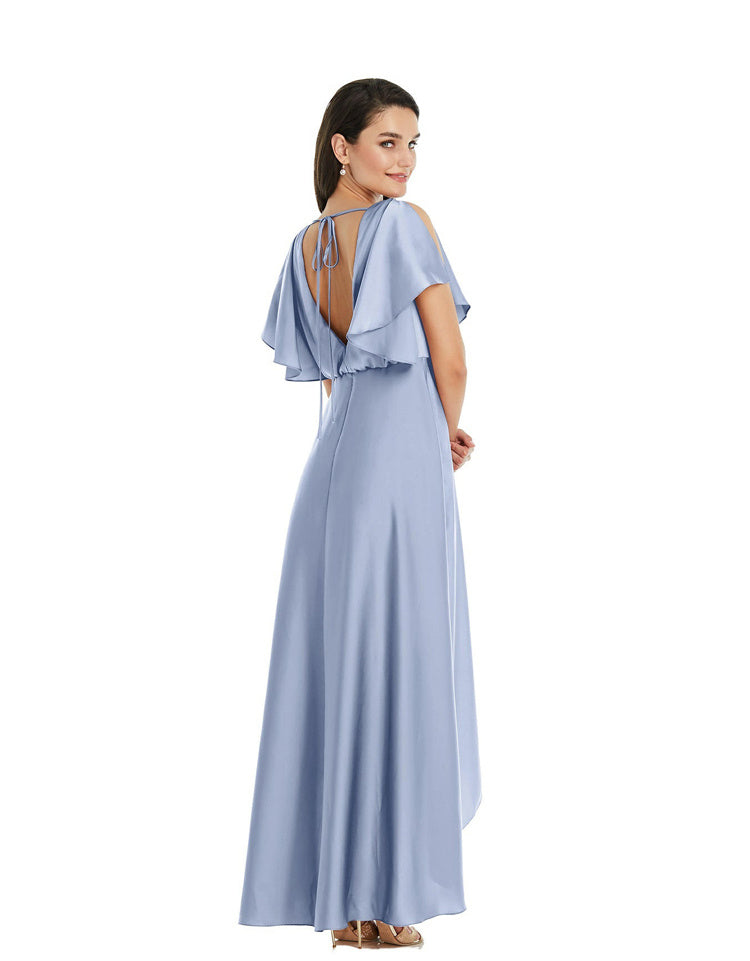 S4R-Satin Bridesmaid Dresses Slimming And Shading