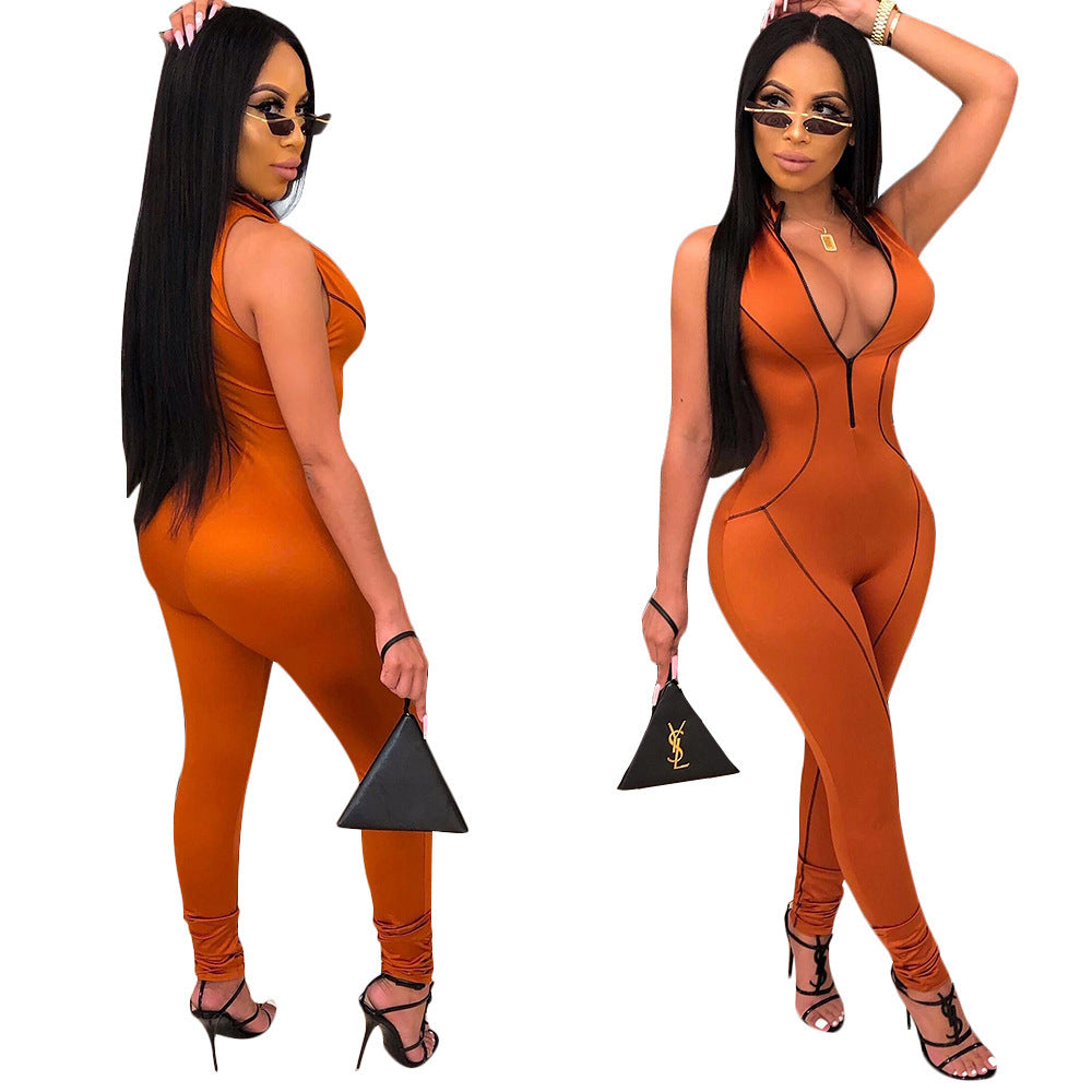 S4R-Side-striped jumpsuits