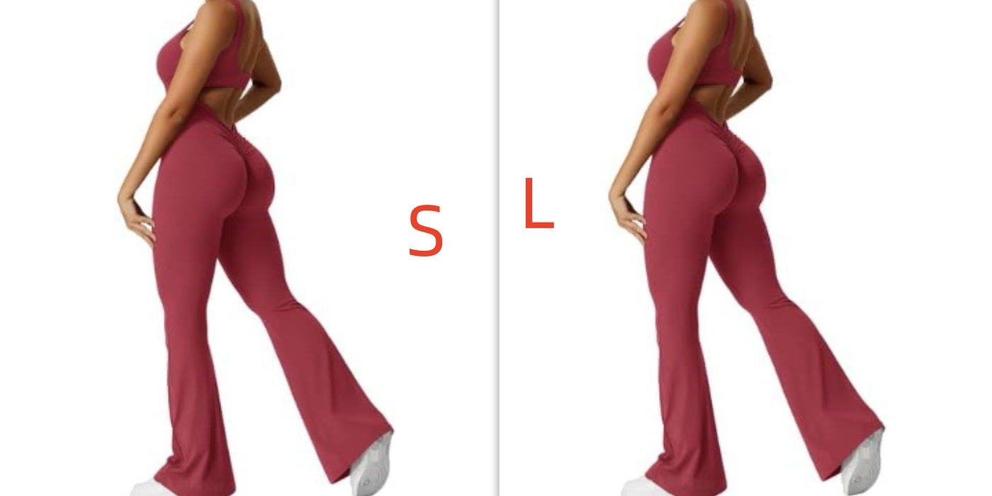 S4R-YEOREO Women Sleeveless Flare Jumpsuits
