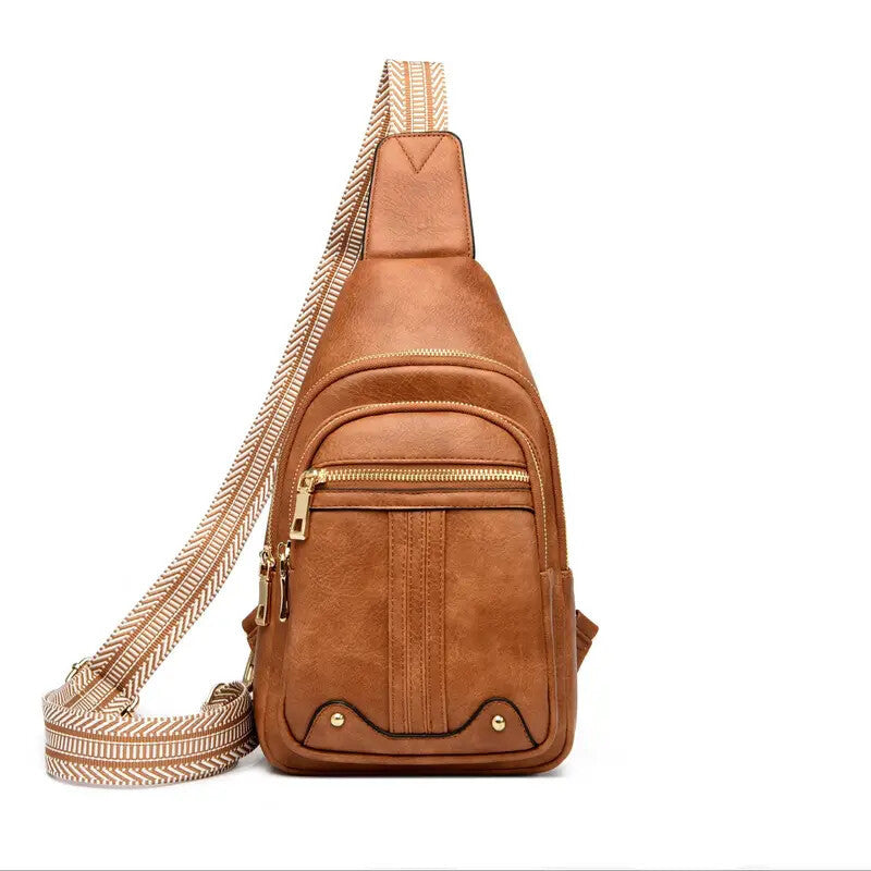 S4R-Sling Bag Crossbody Bags For Women, Fanny Packs For Women Chest Bag For Work Shopping Pack Crossbody Purse , Brown, Small, Sling Bag