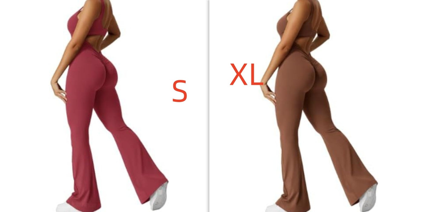 S4R-YEOREO Women Sleeveless Flare Jumpsuits