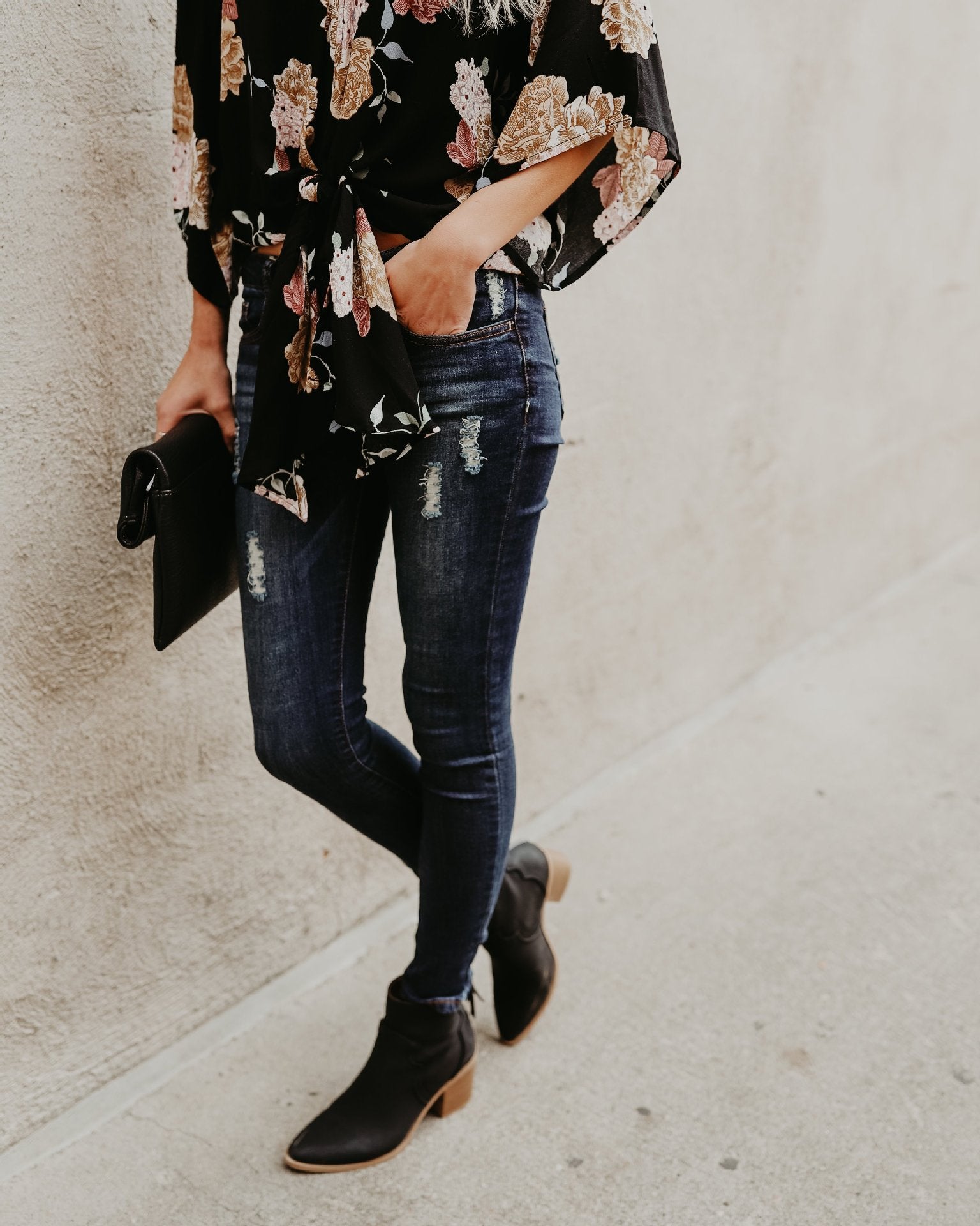 S4R-Denim jeans with ripped holes