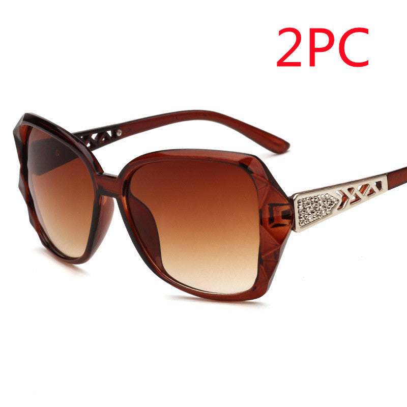 S4R-Women's Big Frame Sunglasses Women Retro Sunglasses