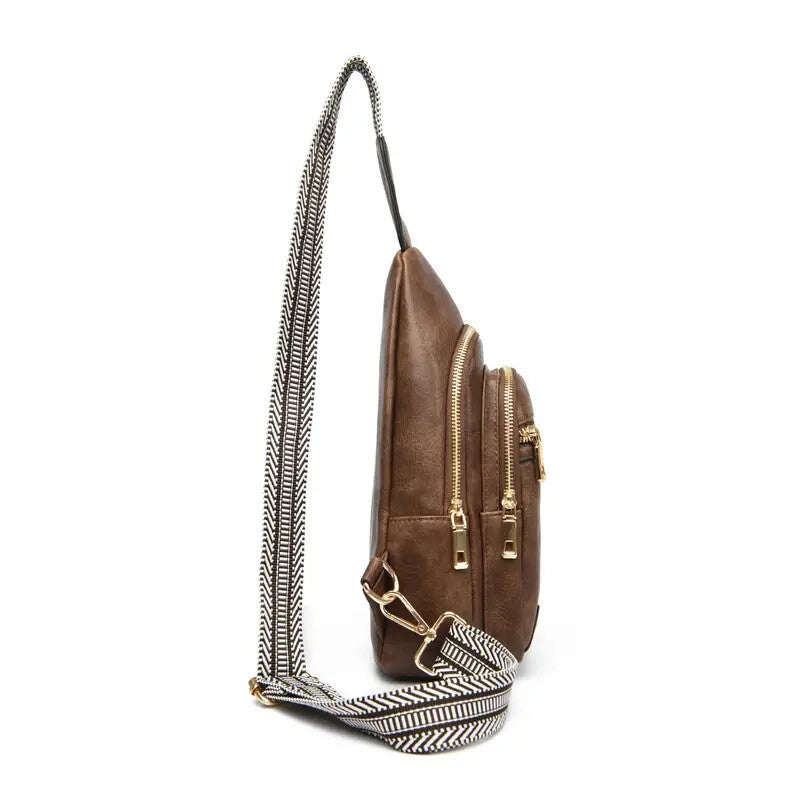 S4R-Sling Bag Crossbody Bags For Women, Fanny Packs For Women Chest Bag For Work Shopping Pack Crossbody Purse , Brown, Small, Sling Bag