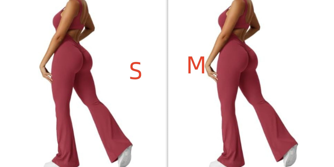 S4R-YEOREO Women Sleeveless Flare Jumpsuits