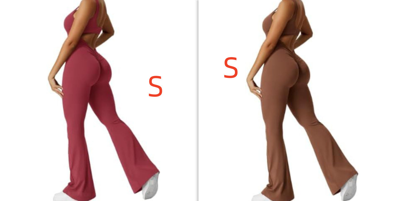 S4R-YEOREO Women Sleeveless Flare Jumpsuits